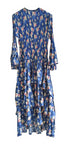Long Sleeve Multi Layer Dress - DR1098 Blue Print